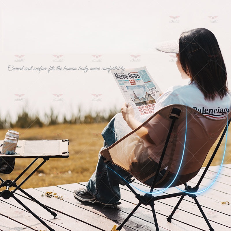 Foldable Aluminum Outdoor Camping Moon Chair